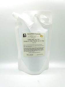 Pine & Bedford's Foaming Hand Soap Refill Pack is made from real soap not detergent, and is available in a variety of Fragrances and Essential Oils. Sugared Lemon Refill Pack is shown here. 